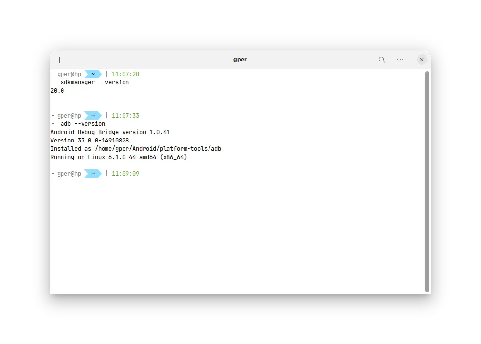 Verifikasi SDK Manager dan ADB
